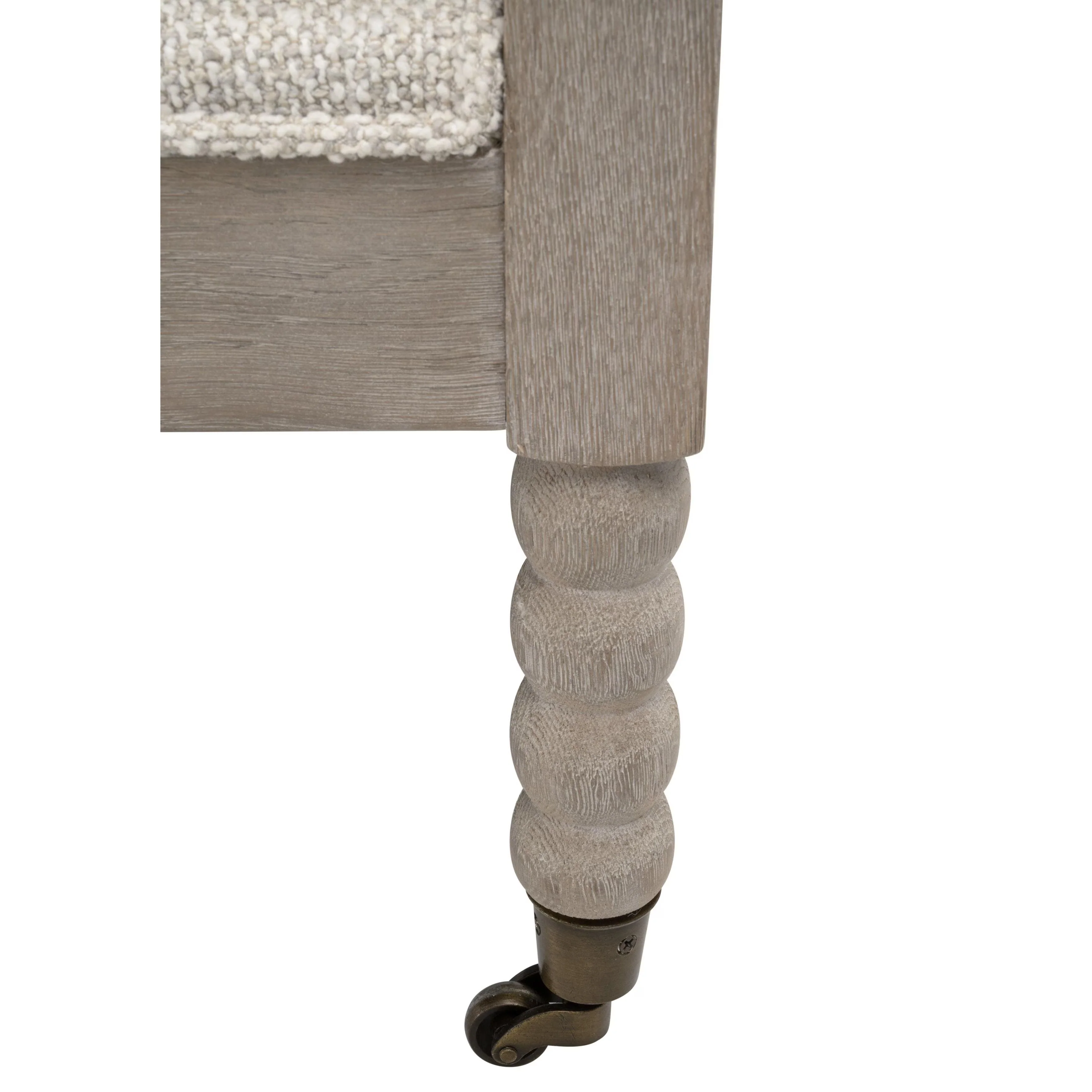Essentials For Living Rouleau Club Chair ~ LiveSmart Gellar Linen, Natural Gray Oak - Image 5
