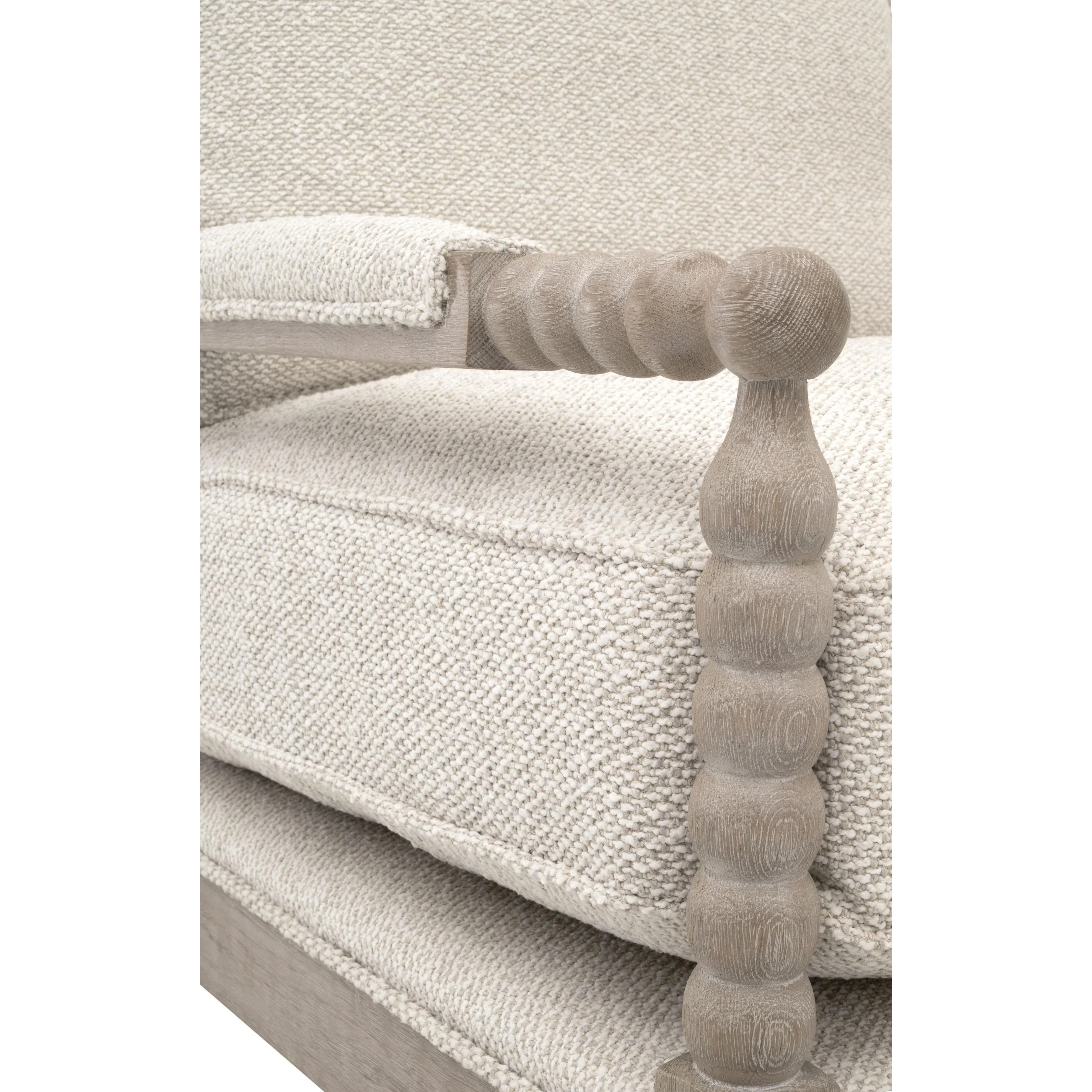 Essentials For Living Rouleau Club Chair ~ LiveSmart Gellar Linen, Natural Gray Oak - Image 6