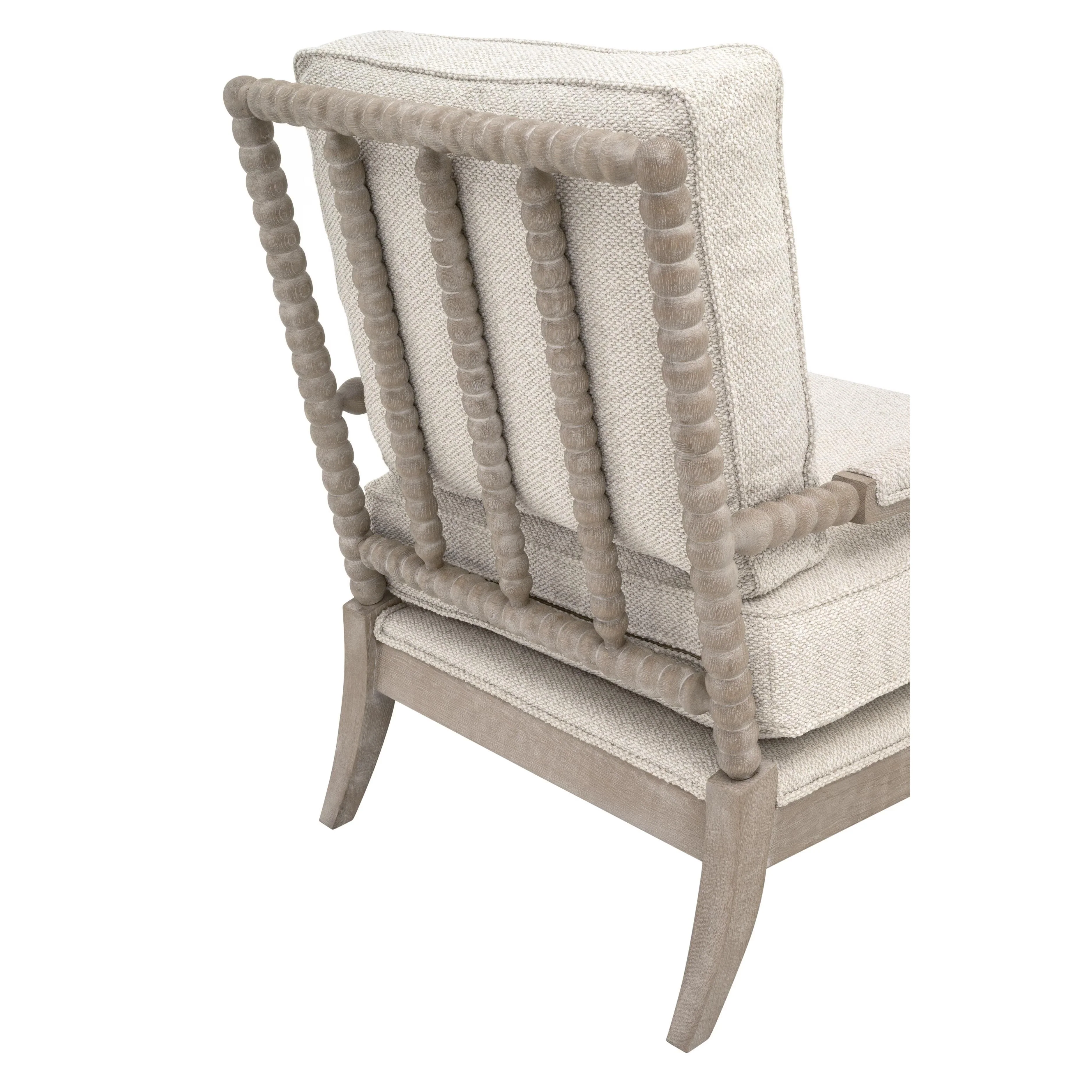 Essentials For Living Rouleau Club Chair ~ LiveSmart Gellar Linen, Natural Gray Oak - Image 8