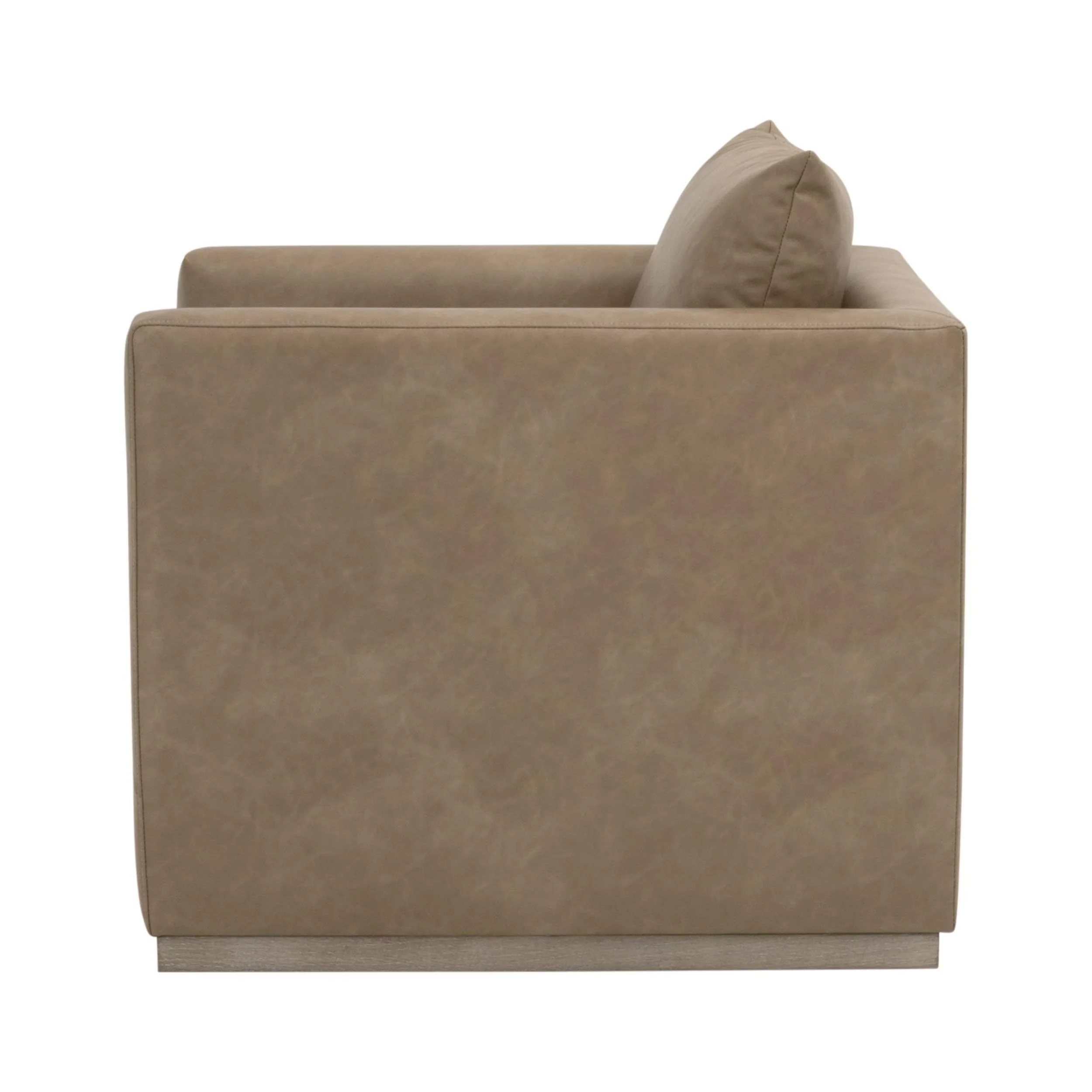 Essentials For Living Siena Plinth Base Sofa Chair ~ Ivanhoe Toast, Natural Gray Oak - Image 3