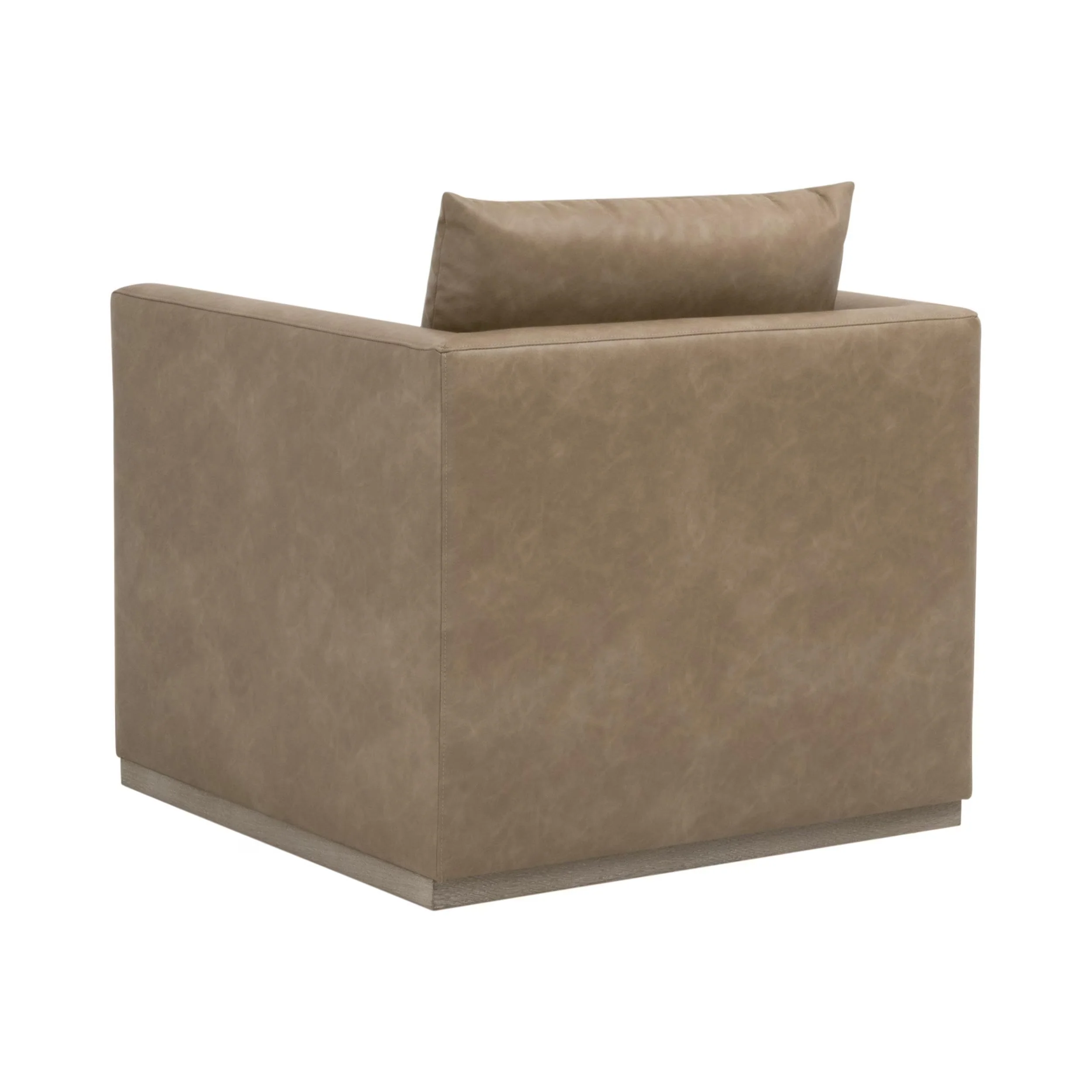 Essentials For Living Siena Plinth Base Sofa Chair ~ Ivanhoe Toast, Natural Gray Oak - Image 4