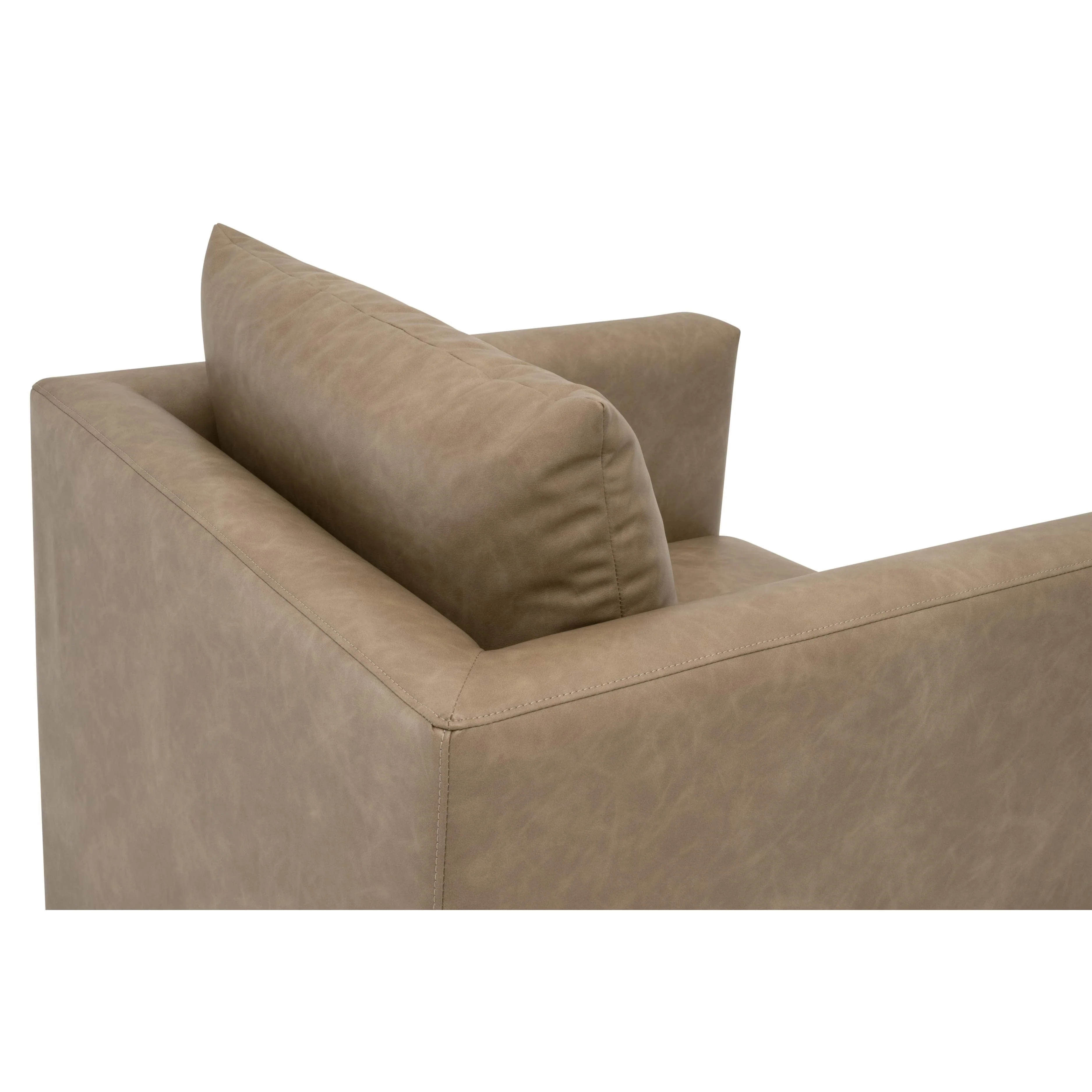 Essentials For Living Siena Plinth Base Sofa Chair ~ Ivanhoe Toast, Natural Gray Oak - Image 6