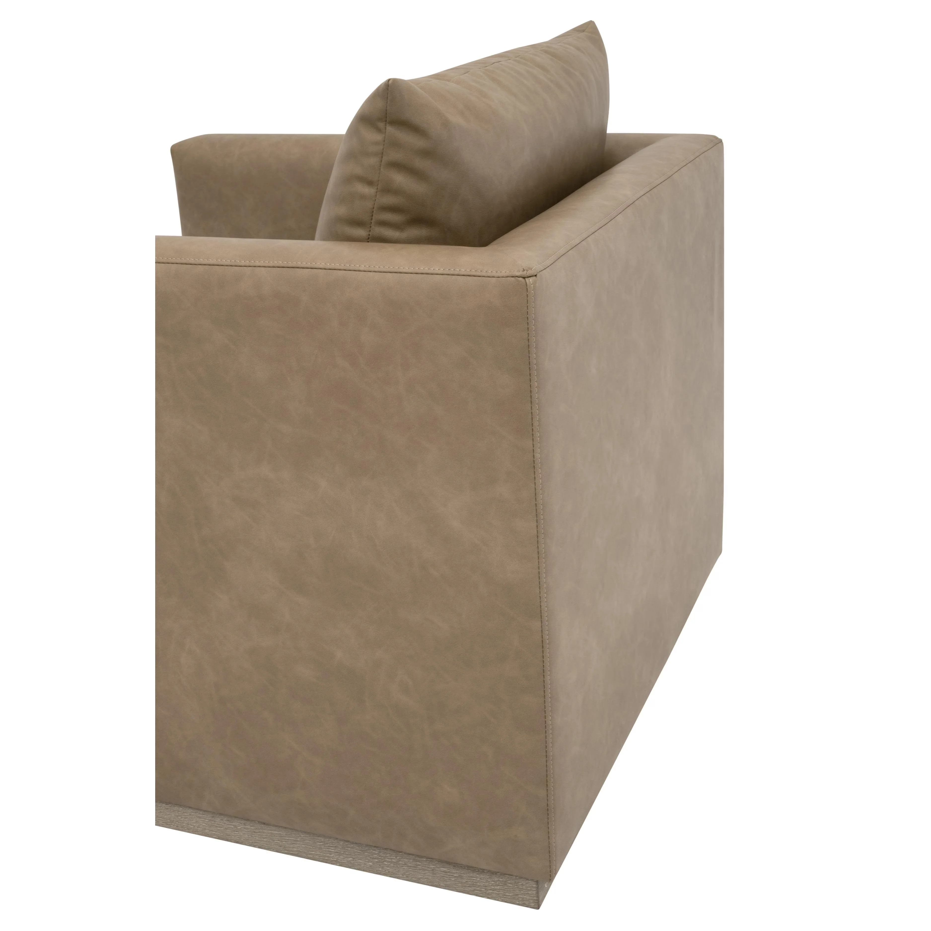 Essentials For Living Siena Plinth Base Sofa Chair ~ Ivanhoe Toast, Natural Gray Oak - Image 8