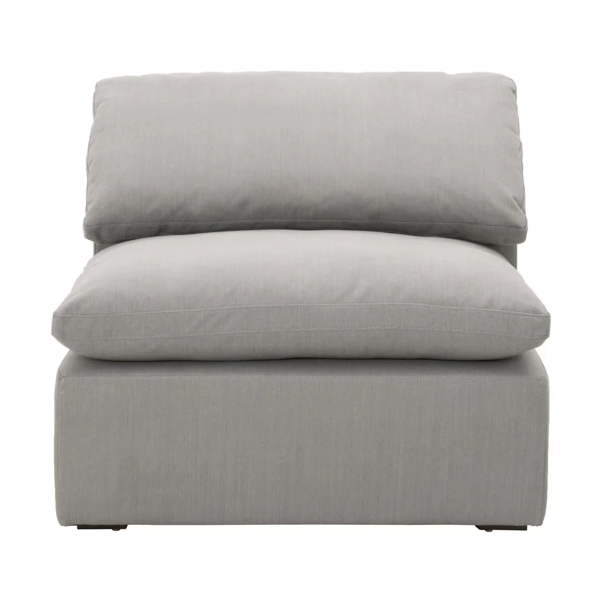 Essentials For Living Sky Modular Armless Chair ~ LiveSmart Peyton-Slate Performance Fabric