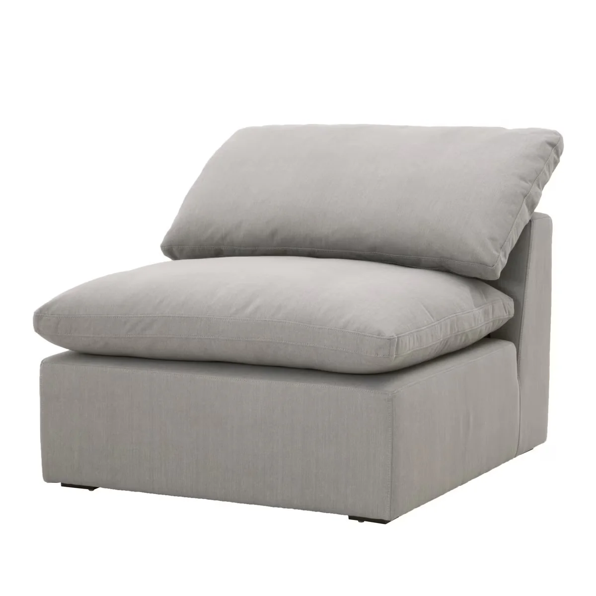 Essentials For Living Sky Modular Armless Chair ~ LiveSmart Peyton-Slate Performance Fabric - Image 2
