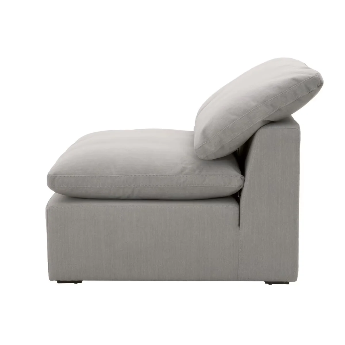 Essentials For Living Sky Modular Armless Chair ~ LiveSmart Peyton-Slate Performance Fabric - Image 3