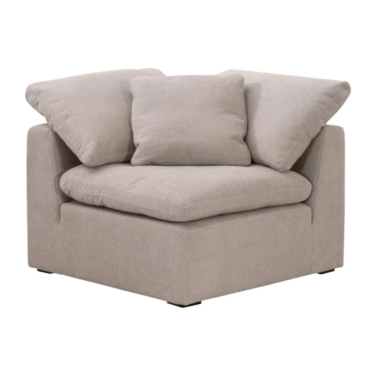 Essentials For Living Sky Modular Corner Chair ~ Latte Micro Boucle Performance Fabric