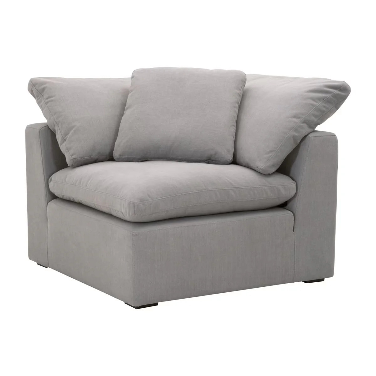 Essentials For Living Sky Modular Corner Chair LiveSmart Peyton-Slate Performance Fabric