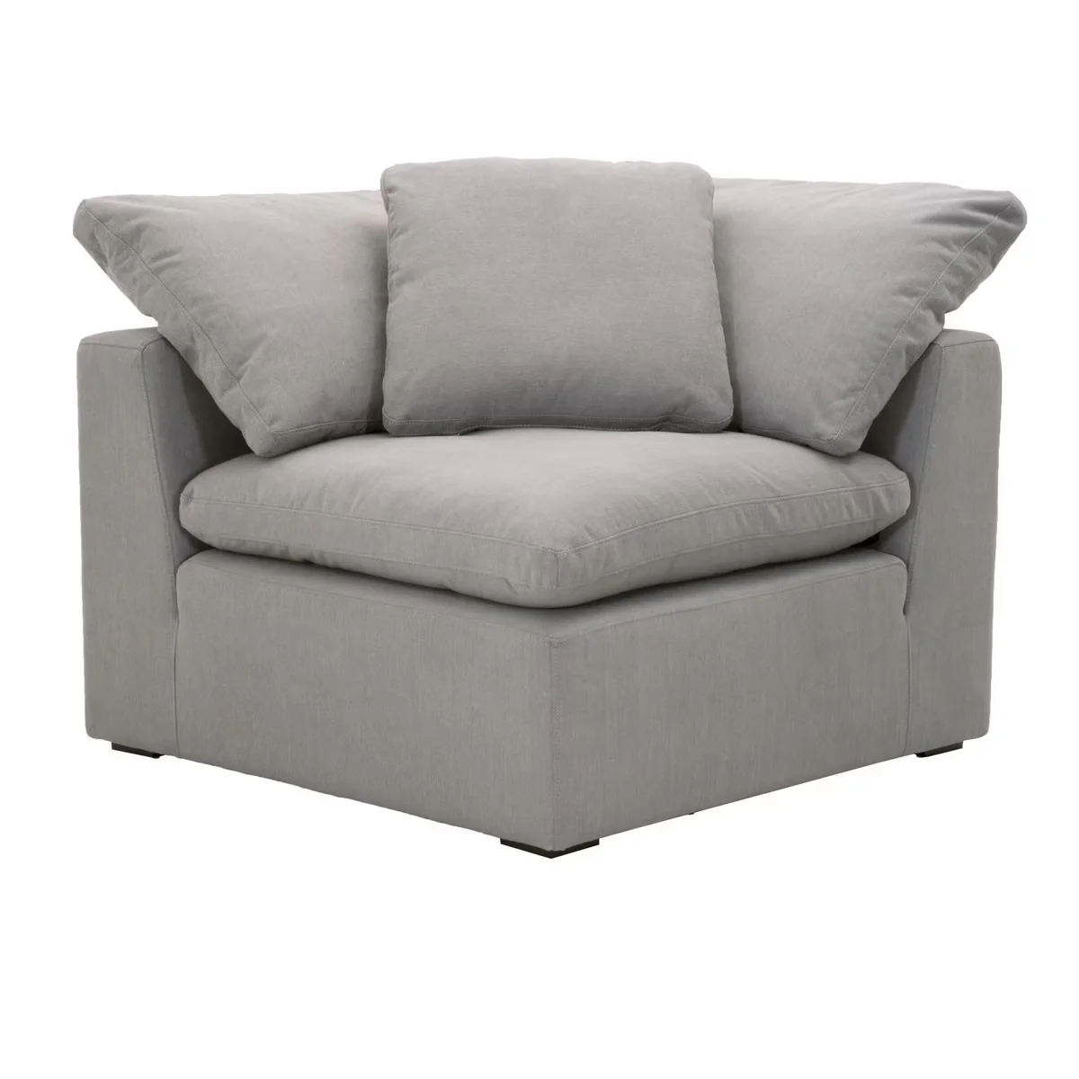 Essentials For Living Sky Modular Corner Chair LiveSmart Peyton-Slate Performance Fabric - Image 2