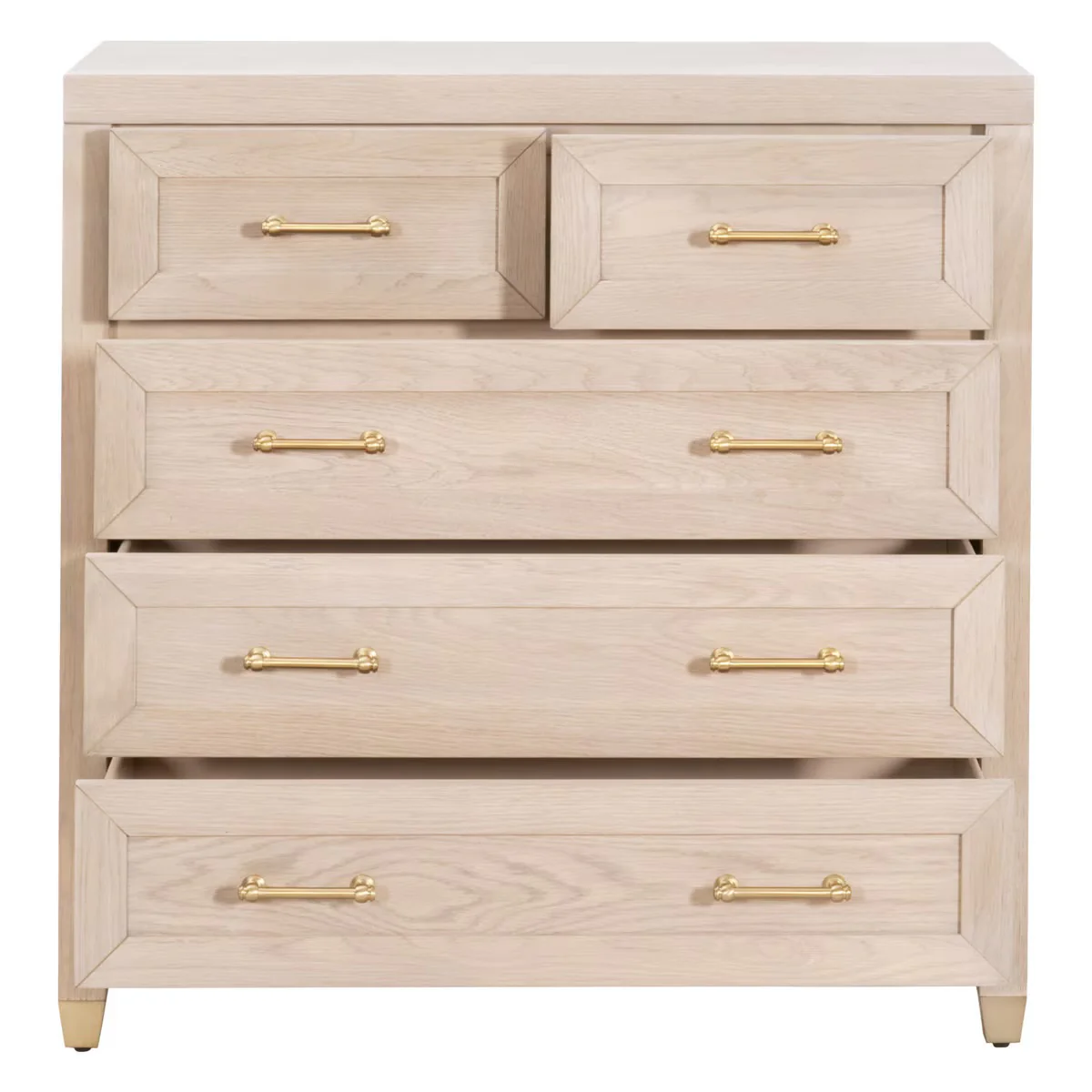Essentials For Living Stella 5-Drawer High Chest ~ Light Honey Oak - Image 2