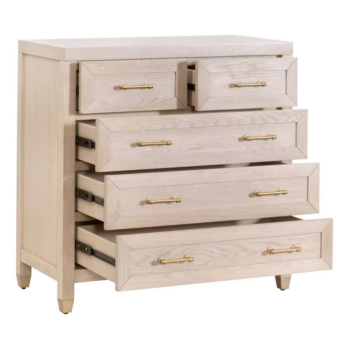 Essentials For Living Stella 5-Drawer High Chest ~ Light Honey Oak - Image 4