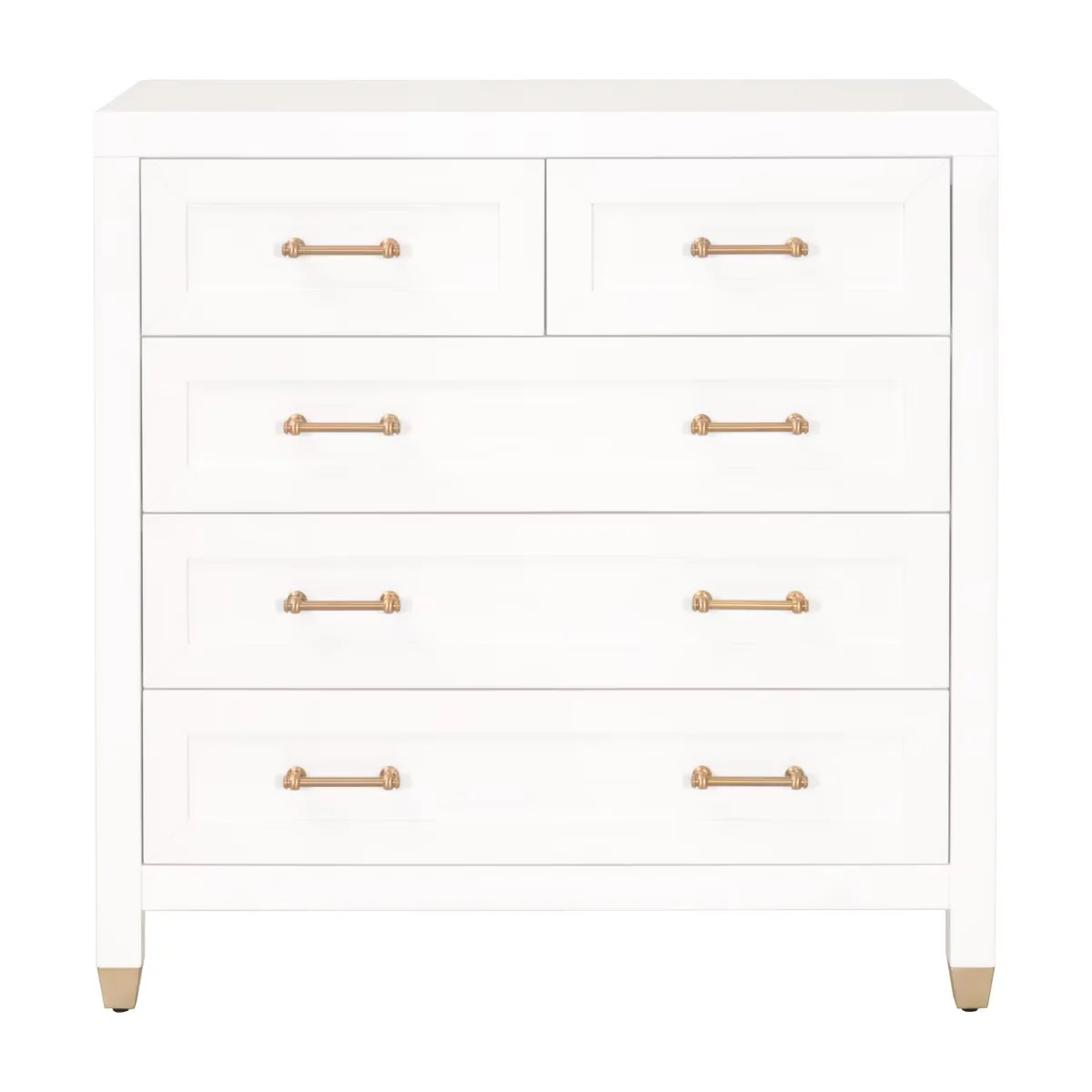 Essentials For Living Stella 5-Drawer High Chest ~ Matte White