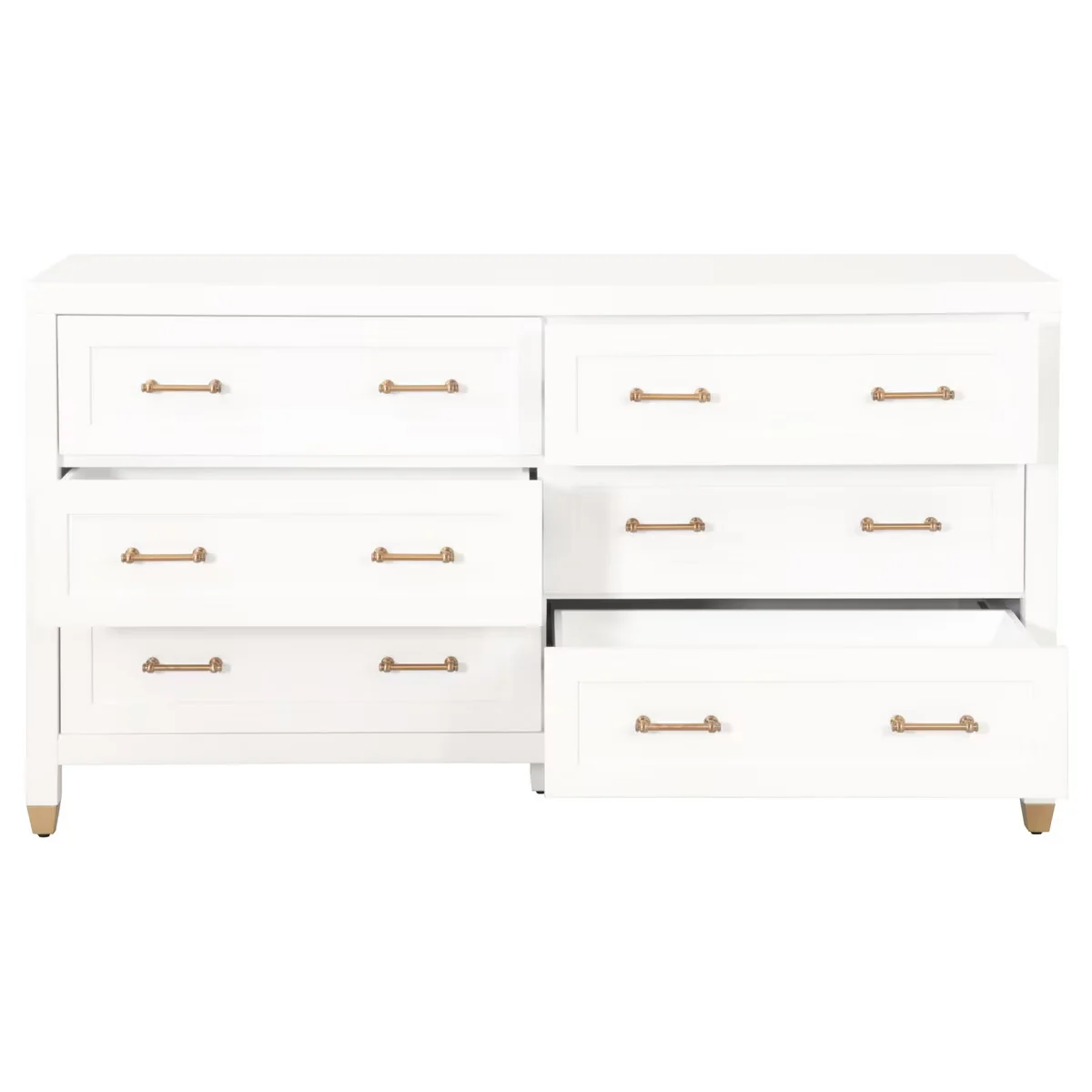 Essentials For Living Stella 6-Drawer Double Dresser ~ Matte White - Image 2