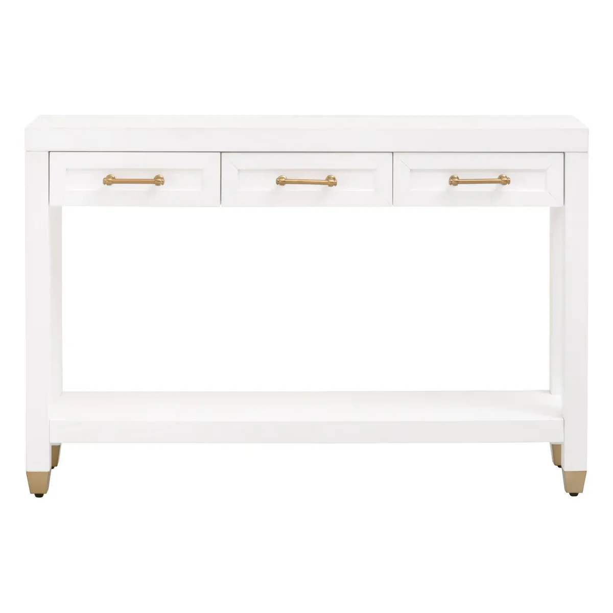 Essentials For Living Stella Narrow Console Table ~ Matte White