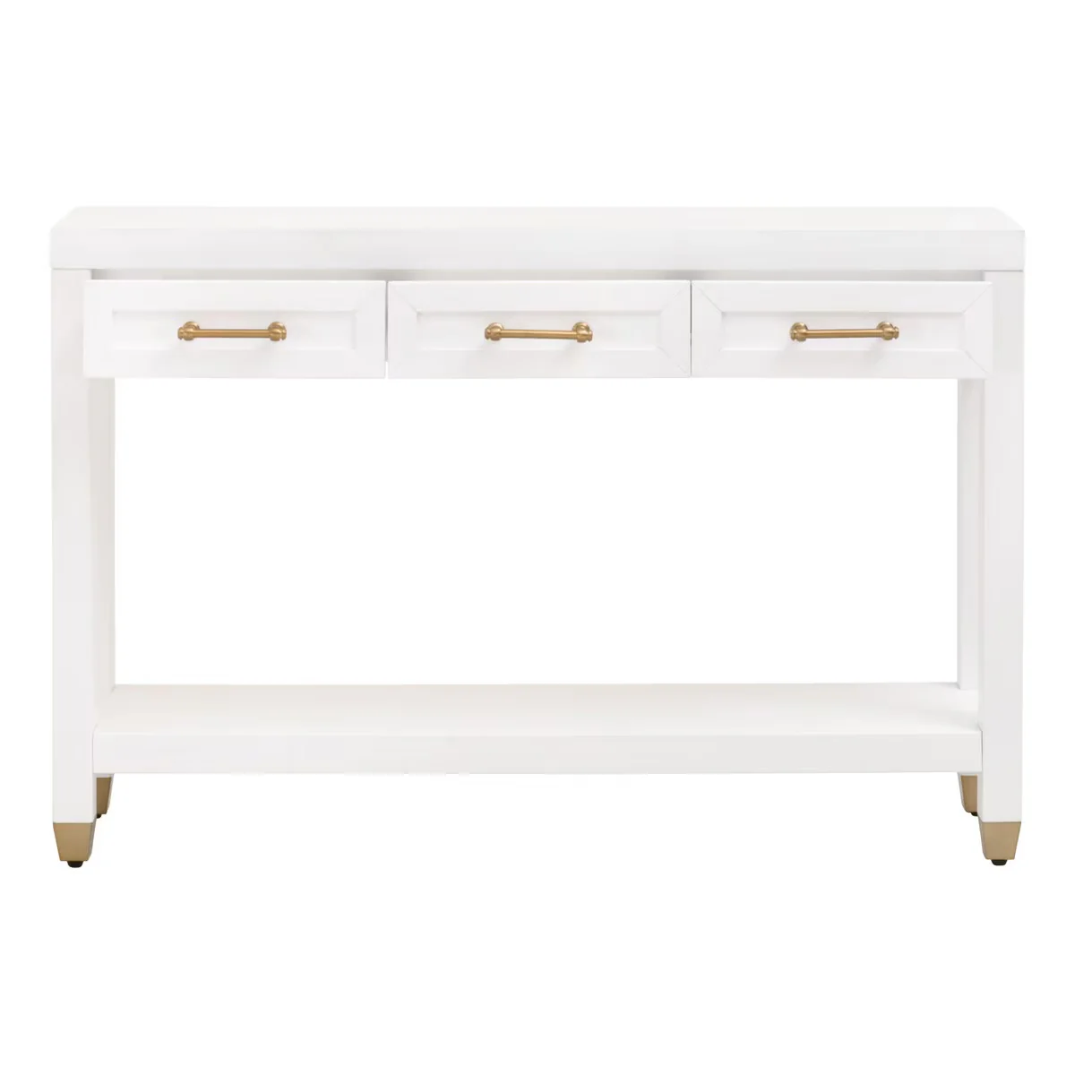 Essentials For Living Stella Narrow Console Table ~ Matte White - Image 2