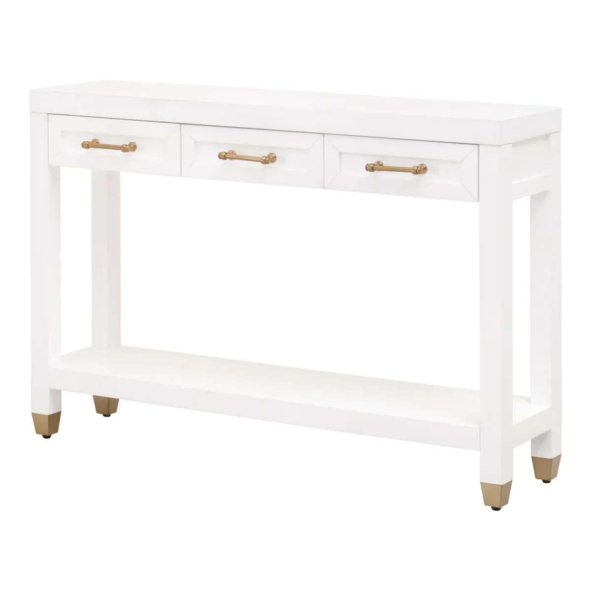 Essentials For Living Stella Narrow Console Table ~ Matte White - Image 3