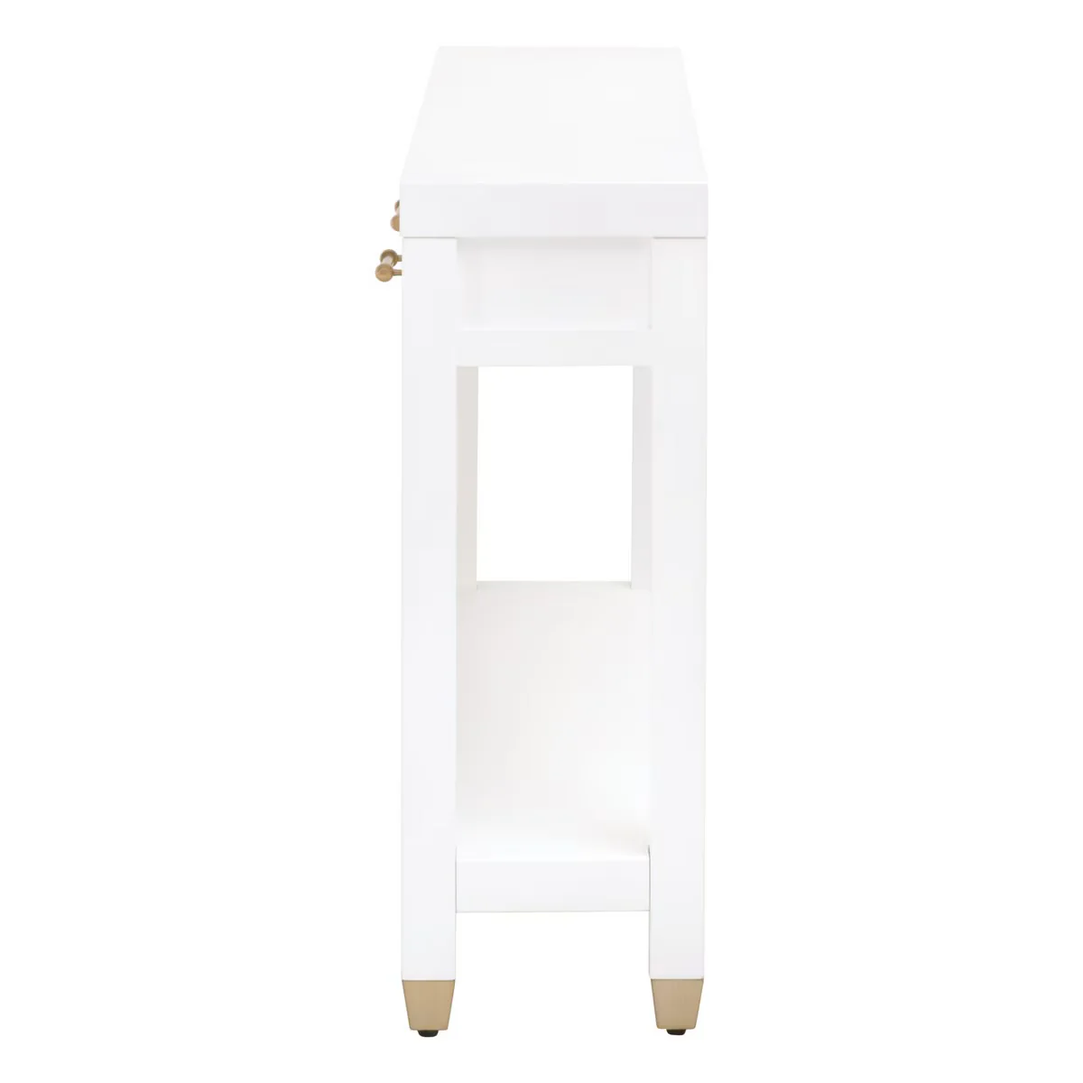 Essentials For Living Stella Narrow Console Table ~ Matte White - Image 4