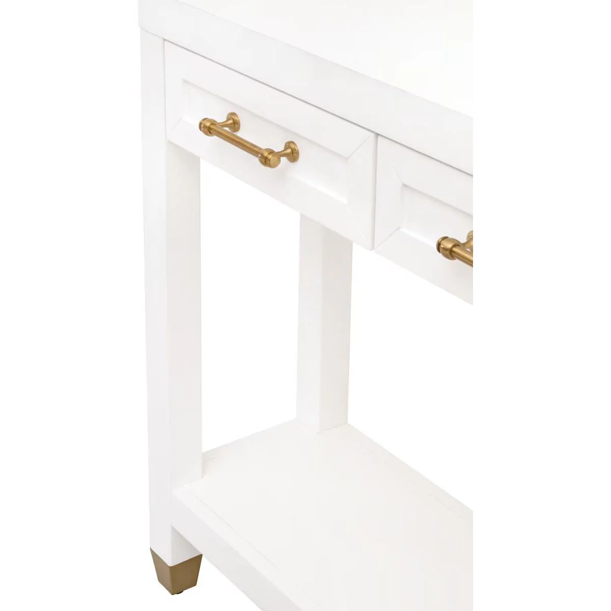 Essentials For Living Stella Narrow Console Table ~ Matte White - Image 6