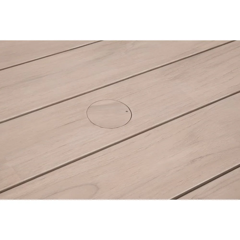 Essentials For Living Sur Outdoor Dining Table ~ Washed Ever Teak - Image 5