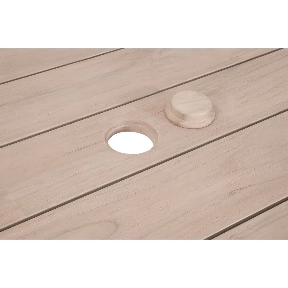 Essentials For Living Sur Outdoor Dining Table ~ Washed Ever Teak - Image 6