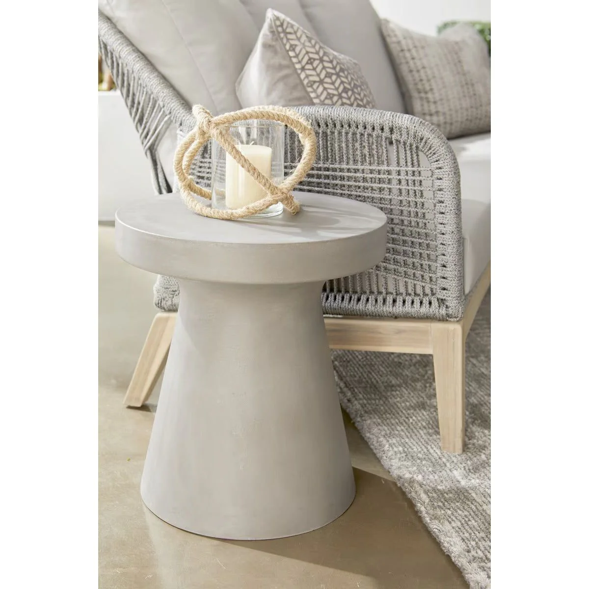 Essentials For Living Tack Accent Table ~ Slate Gray Concrete - Image 3