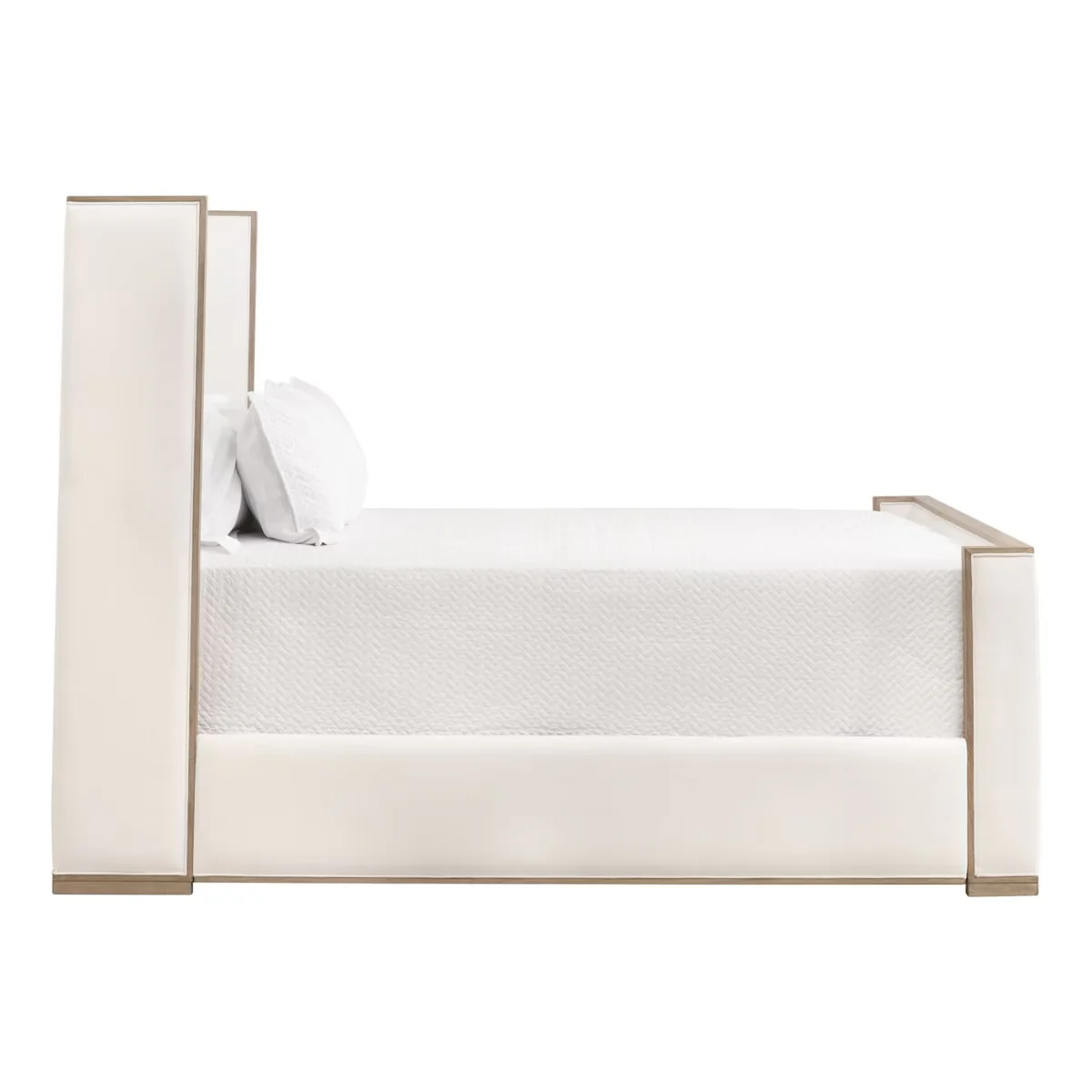 Essentials For Living Tailor Shelter Queen Bed ~ LiveSmart Peyton-Pearl Performance Fabric Natural Gray Oak - Image 3