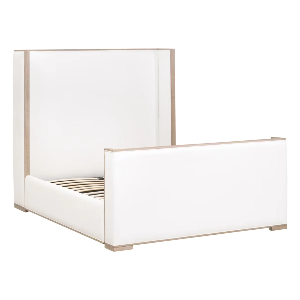 Essentials For Living Tailor Shelter Queen Bed ~ LiveSmart Peyton-Pearl Performance Fabric Natural Gray Oak - Image 5