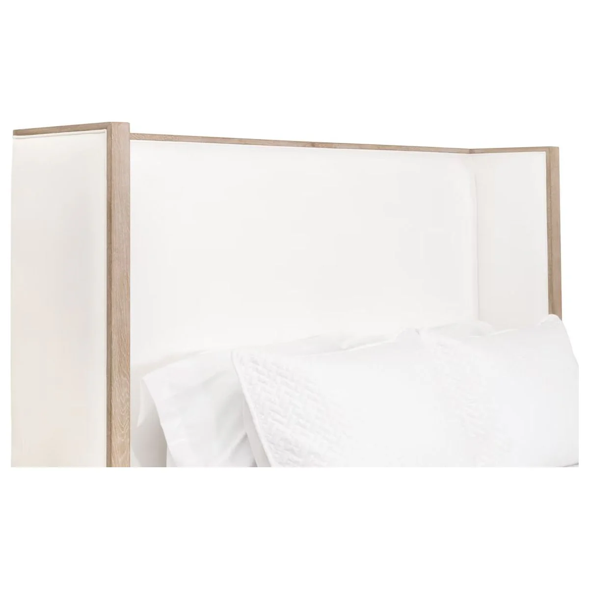 Essentials For Living Tailor Shelter Queen Bed ~ LiveSmart Peyton-Pearl Performance Fabric Natural Gray Oak - Image 8