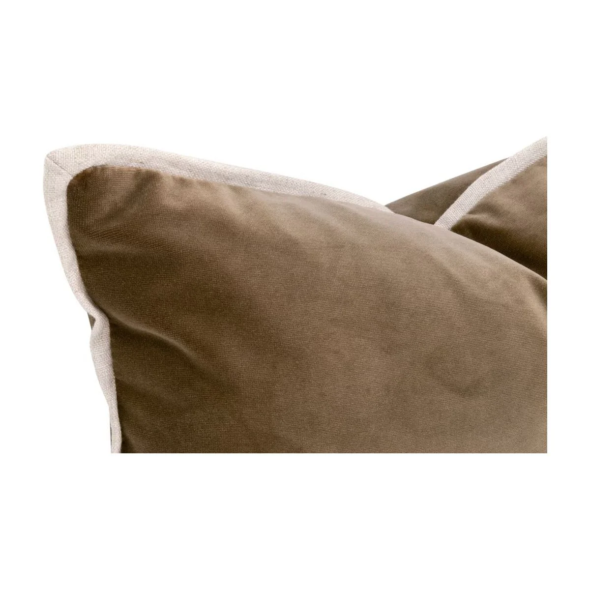 Essentials For Living The Not So Basic 20” Essential Lumbar Pillow ~ Caramel Velvet, Jute Flat Piping - Image 3