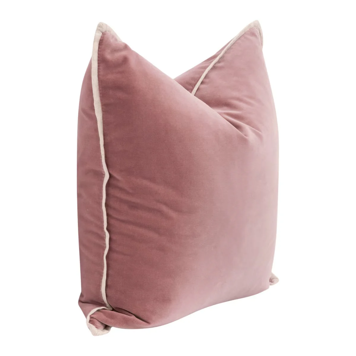 Essentials For Living The Not So Basic 20” Essential Pillow ~ Petal Velvet, Jute Flat Piping - Image 2