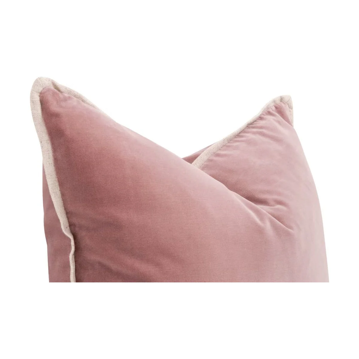 Essentials For Living The Not So Basic 20” Essential Pillow ~ Petal Velvet, Jute Flat Piping - Image 3