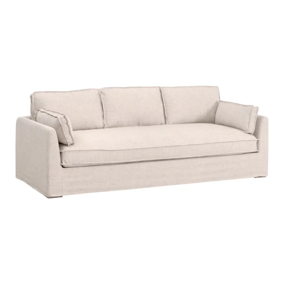 Essentials For Living Thea Outdoor 90” Taper Arm Slipcover Sofa ~ Performance Allerton-Twine - Image 2