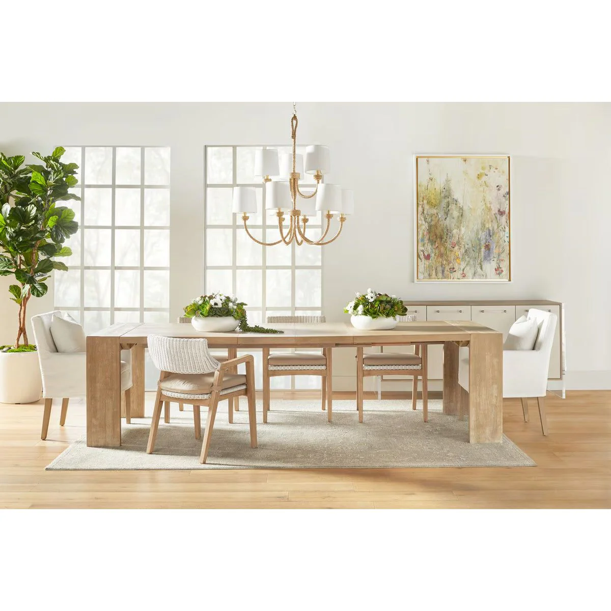 Essentials For Living Tropea Extension Dining Table ~ Natural Gray Acacia - Image 8