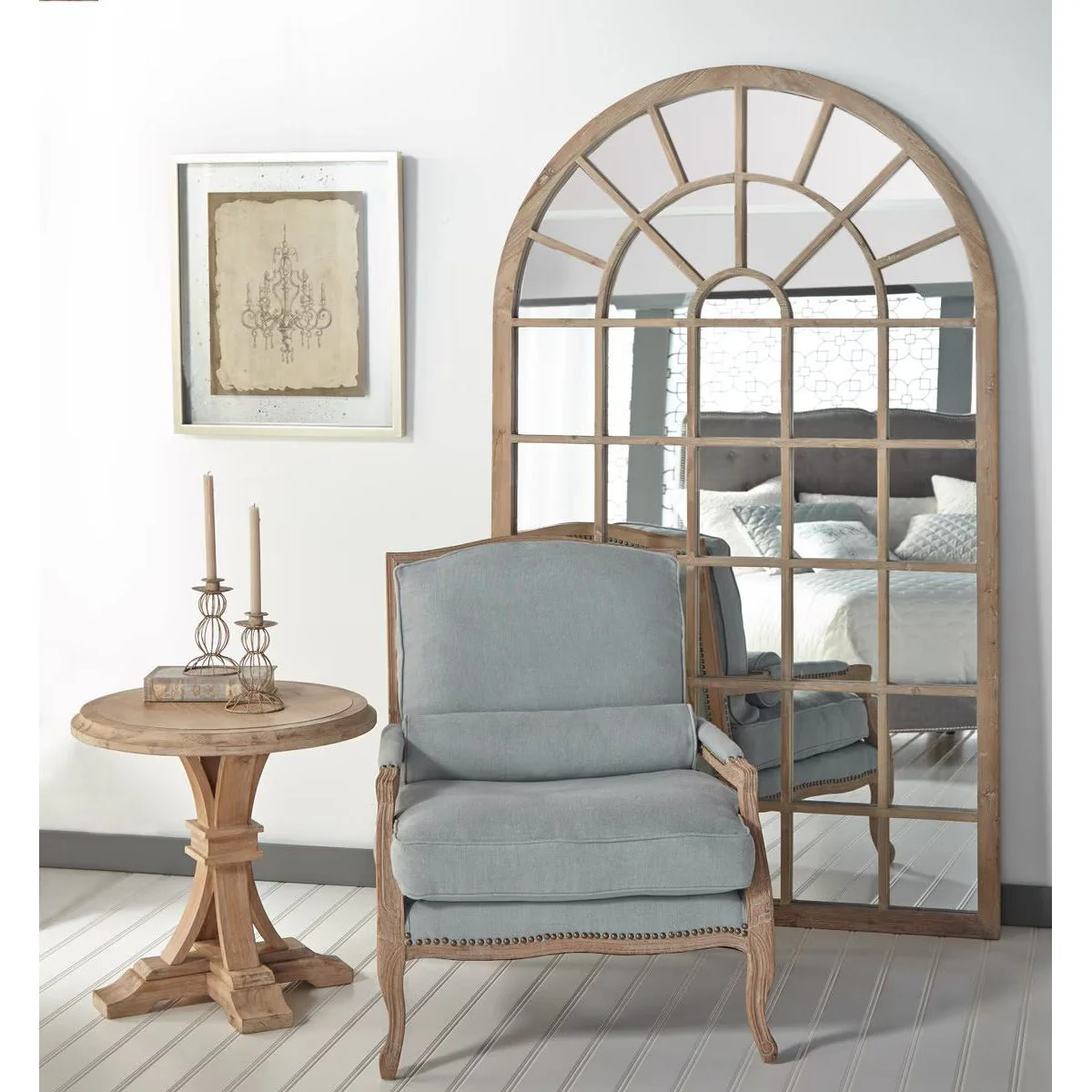 Essentials For Living Venetian Mirror ~ Smoke Gray Pine - Image 2