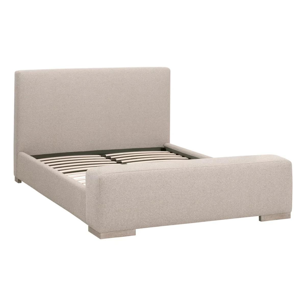 Essentials For Living Warren Queen Bed ~ LiveSmart Gellar-Jute Performance Fabric With Natural Gray Oak - Image 5