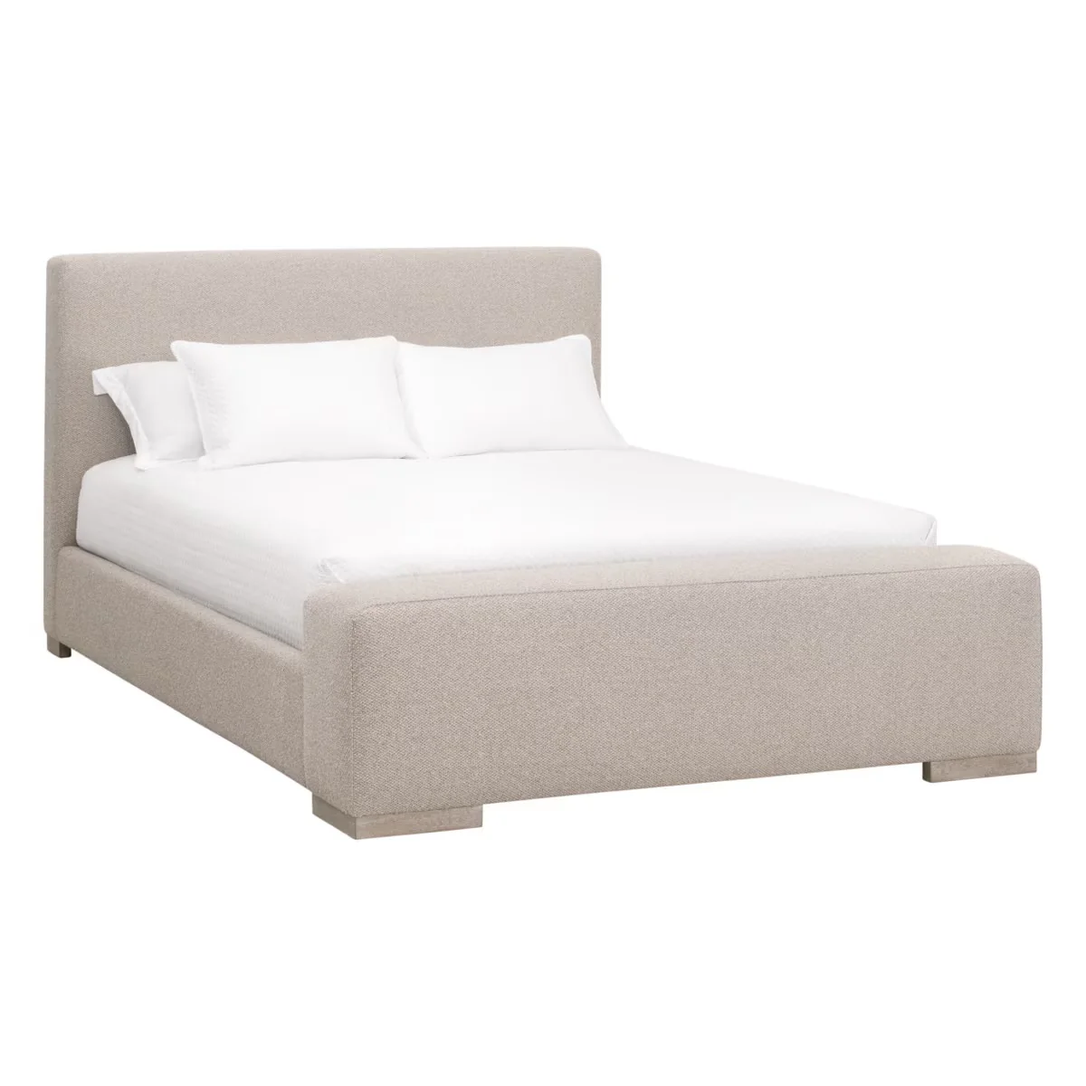 Essentials For Living Warren Standard King Bed ~ LiveSmart Gellar-Jute Performance Fabric With Natural Gray Oak - Image 2