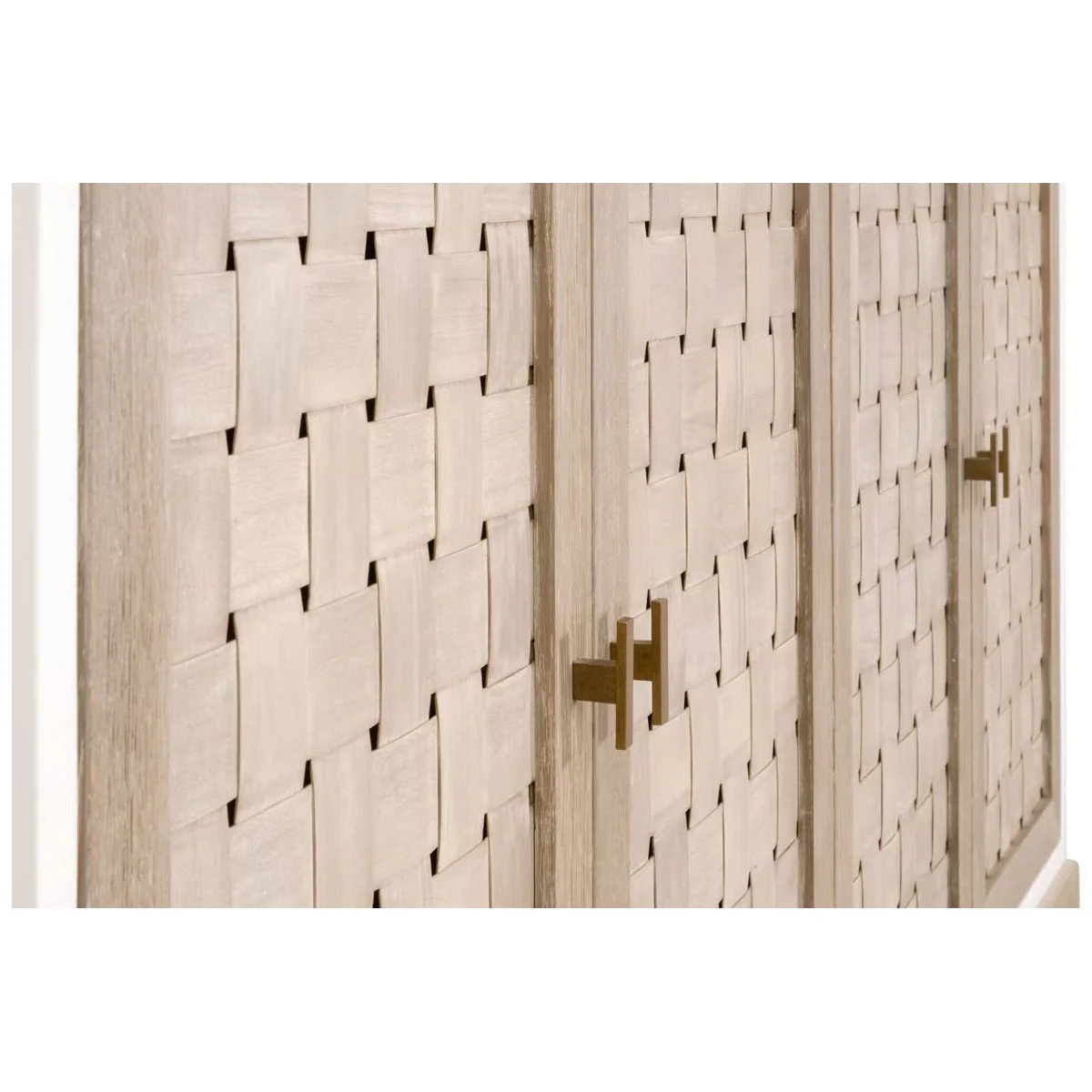 Essentials For Living Weave Smoke Gray Oak With White Painted Oak Media Sideboard - Image 8
