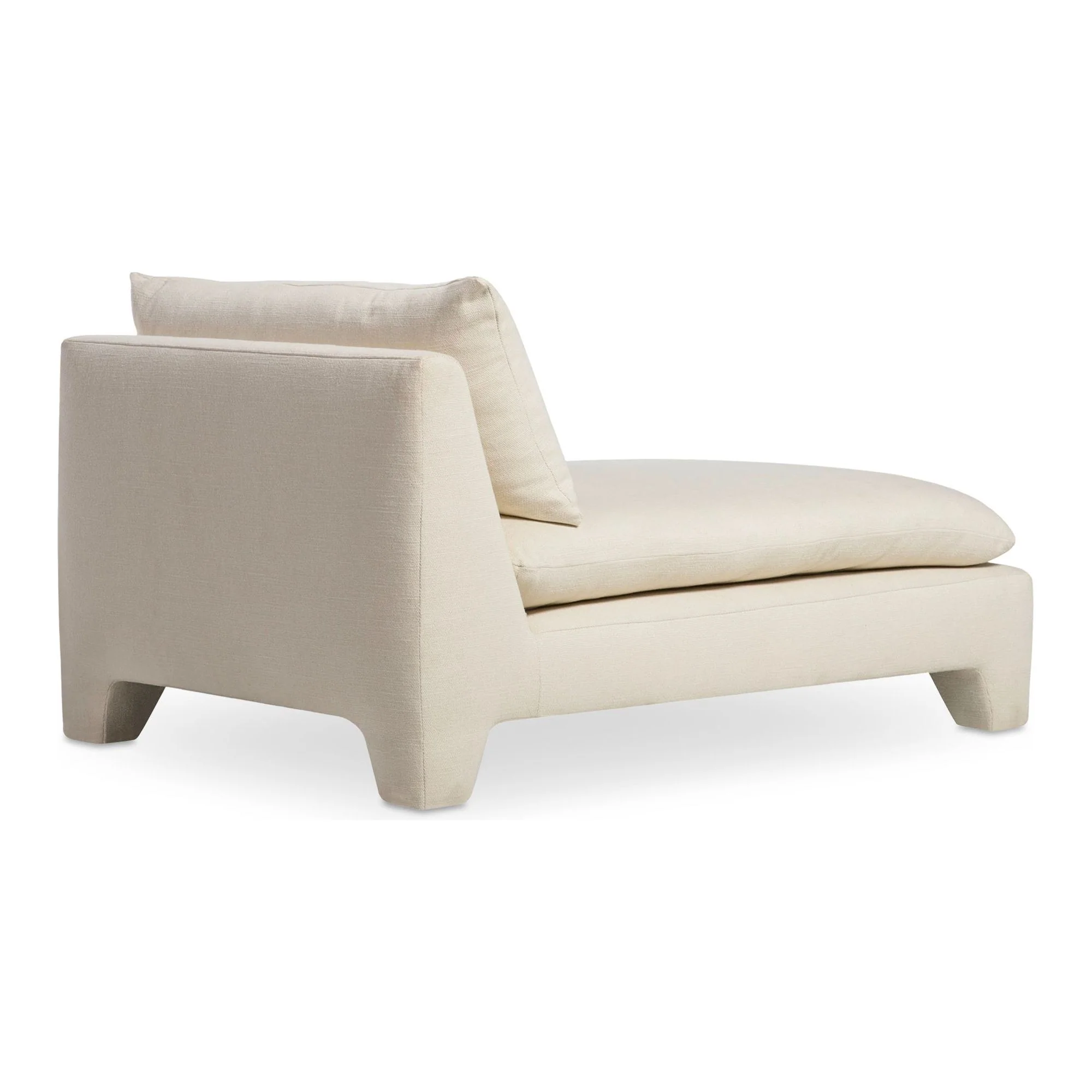 Moe’s Home Collection Estelle Cream Linen Chaise - Image 10