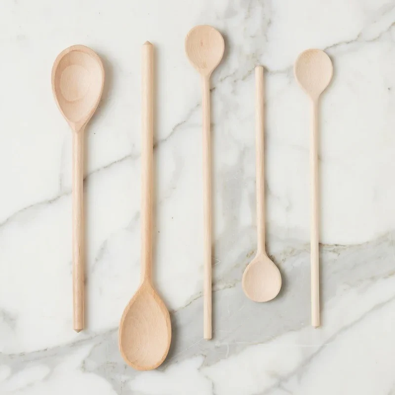 etúHOME Beechwood Cooking Spoons ~ Set Of 5 ~ IN-STORE PURCHASE ONLY