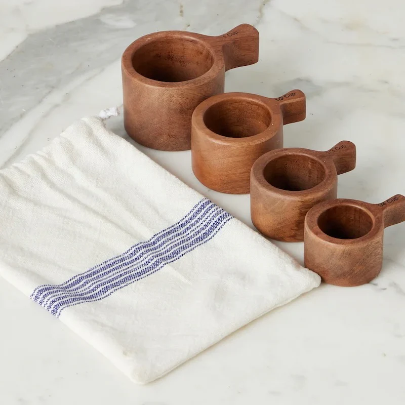 etúHOME French Bistro Wood Measuring Cups Set of 4 - Image 3