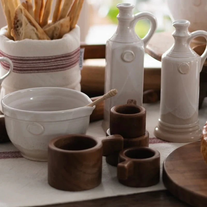 etúHOME French Bistro Wood Measuring Cups Set of 4 - Image 6