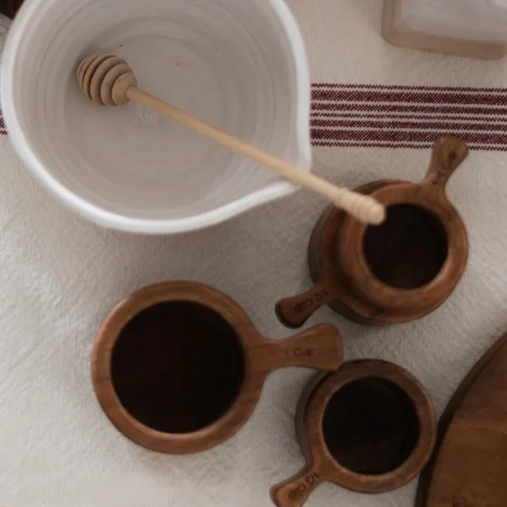 etúHOME French Bistro Wood Measuring Cups Set of 4 - Image 7