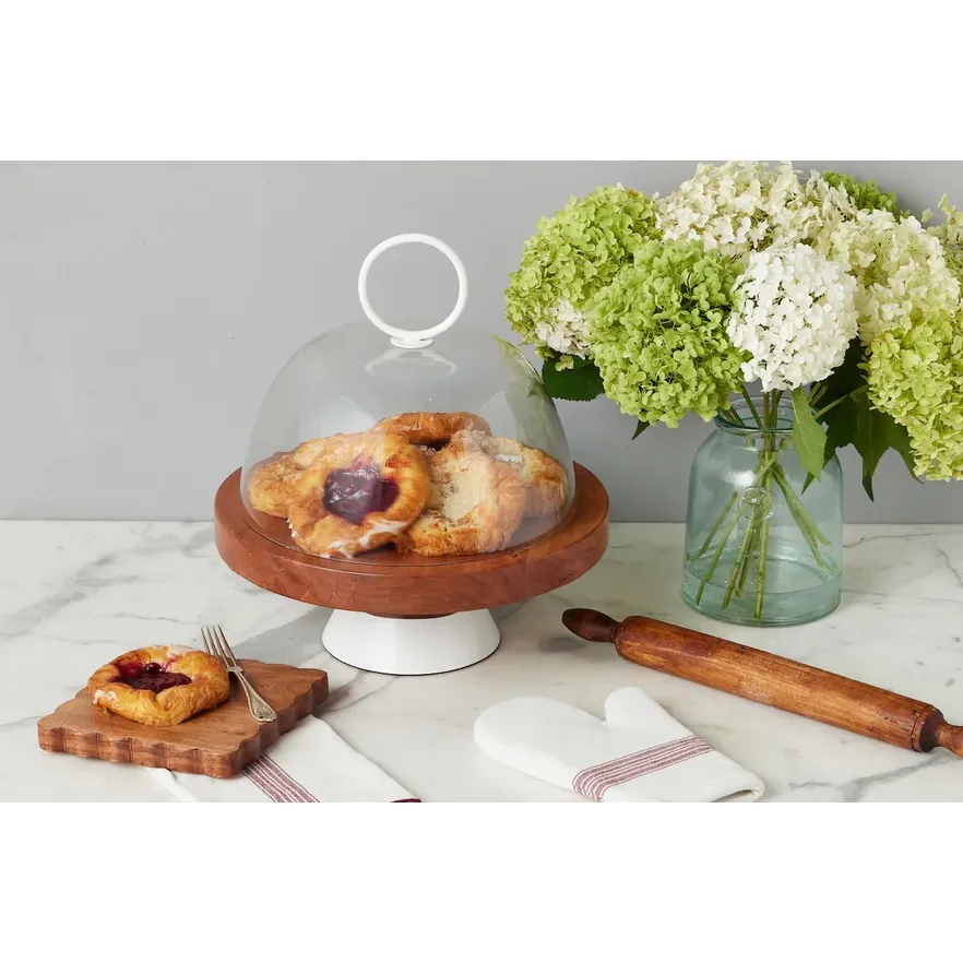 etúHOME Glass Dome Food Cover, White Ring Handle, Large ~ IN-STORE PURCHASE ONLY - Image 2