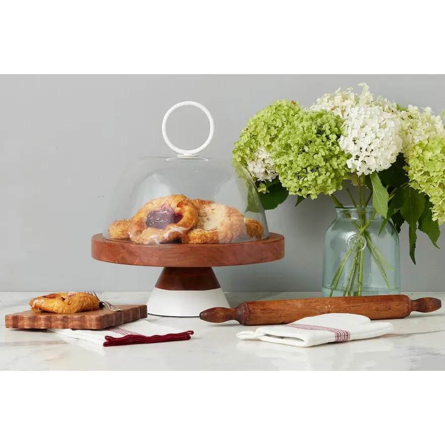 etúHOME Glass Dome Food Cover, White Ring Handle, Large ~ IN-STORE PURCHASE ONLY - Image 3
