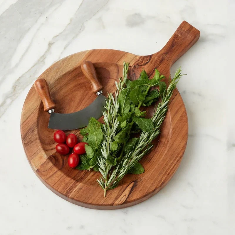 etúHOME Italian Cutting Board With Mezzaluna Set ~ Large ~ IN-STORE PURCHASE ONLY - Image 3