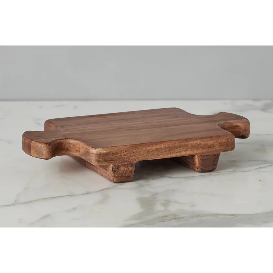 etúHOME Normandy Wood Riser Footed Tray, Small ~ IN-STORE PURCHASE ONLY