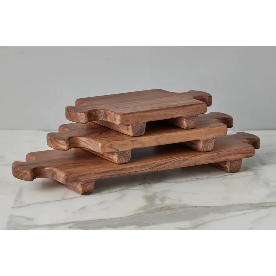 etúHOME Normandy Wood Riser Footed Tray, Small ~ IN-STORE PURCHASE ONLY - Image 2
