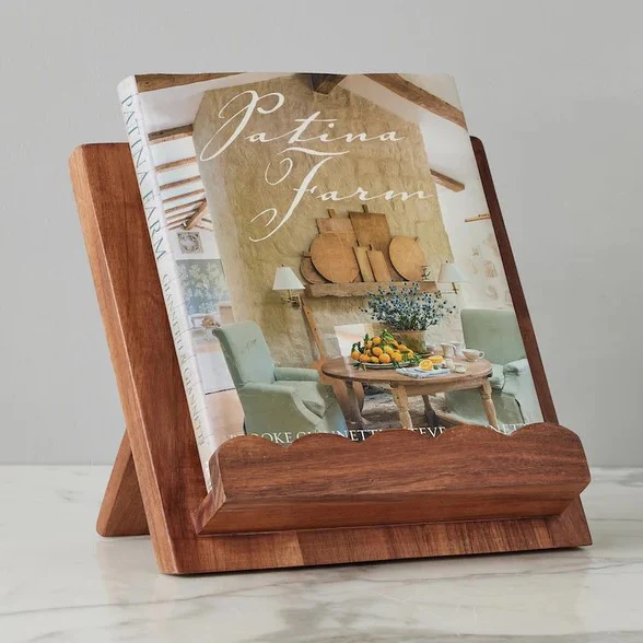 etúHOME Scalloped Wood Book Stand, Natural ~ IN-STORE PURCHASE ONLY