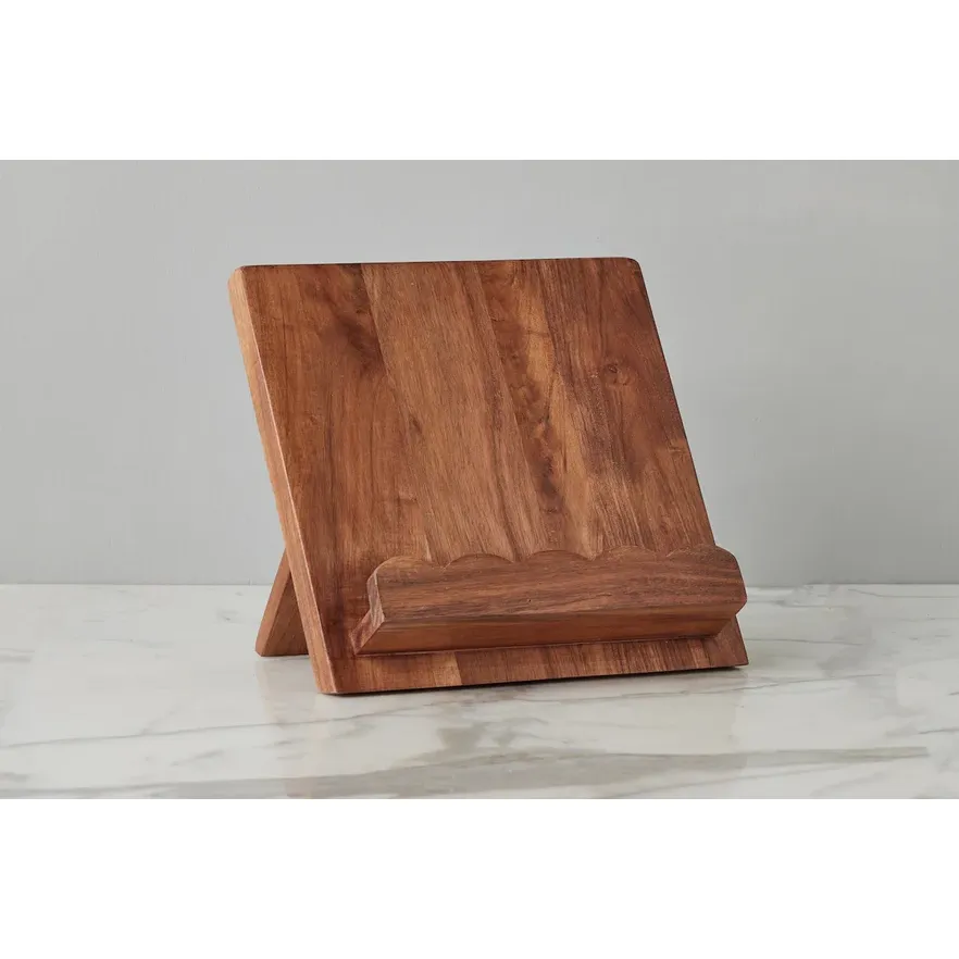 etúHOME Scalloped Wood Book Stand, Natural ~ IN-STORE PURCHASE ONLY - Image 2