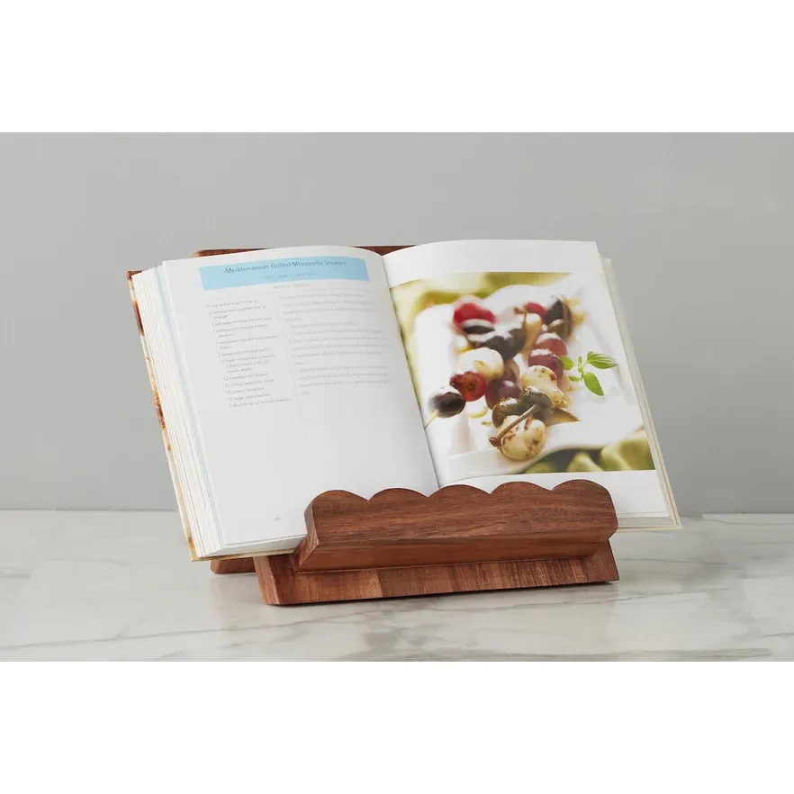 etúHOME Scalloped Wood Book Stand, Natural ~ IN-STORE PURCHASE ONLY - Image 4